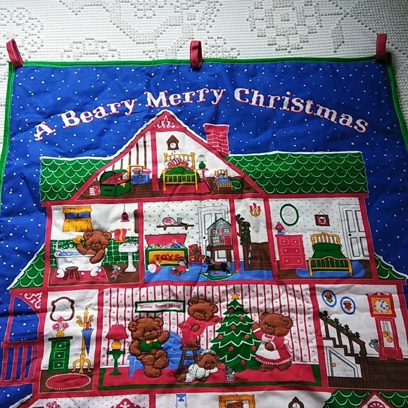 Cute Vintage "A Beary Merry Christmas" wall hand decoration - Picture 2 of 7